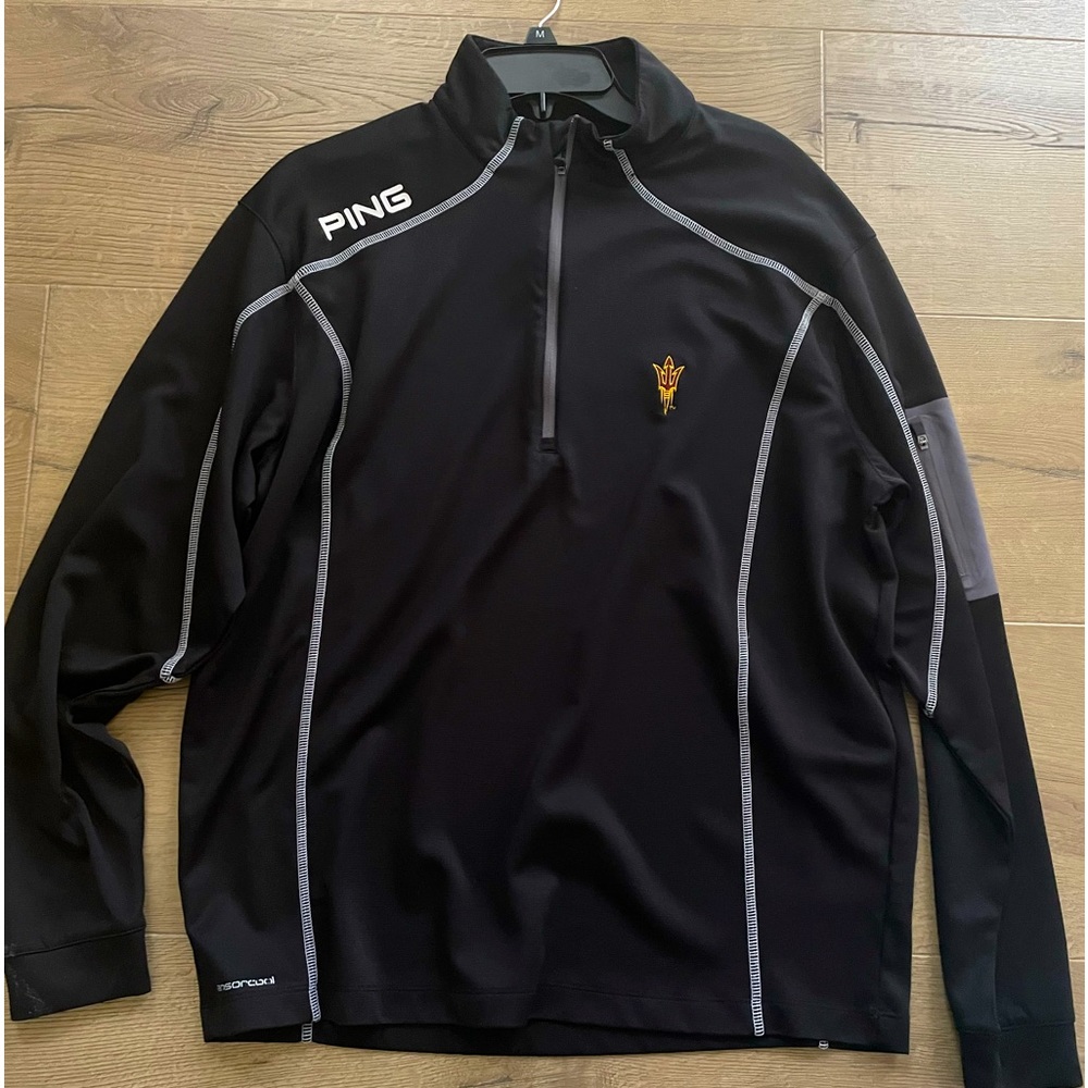 1/4 zip ping pullover ASU